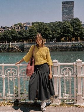 Indi & cold Mohair sweater tuckernuck Anthropologie flare sleeve indie bohemian